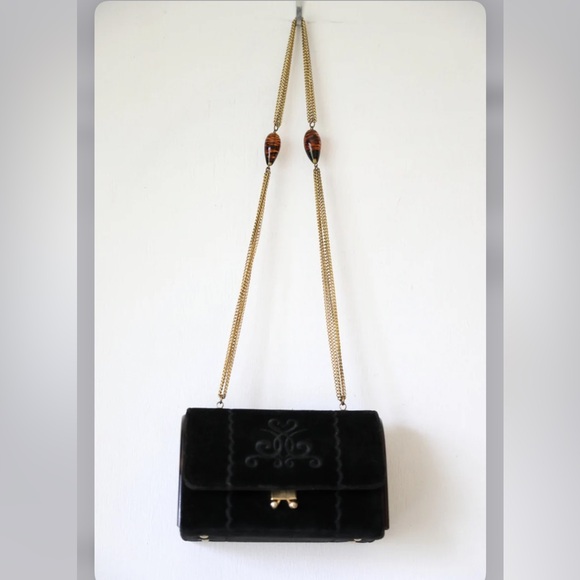 NWT  Coblentz Vtg Velvet Box Purse Chain Strap - Picture 2 of 11